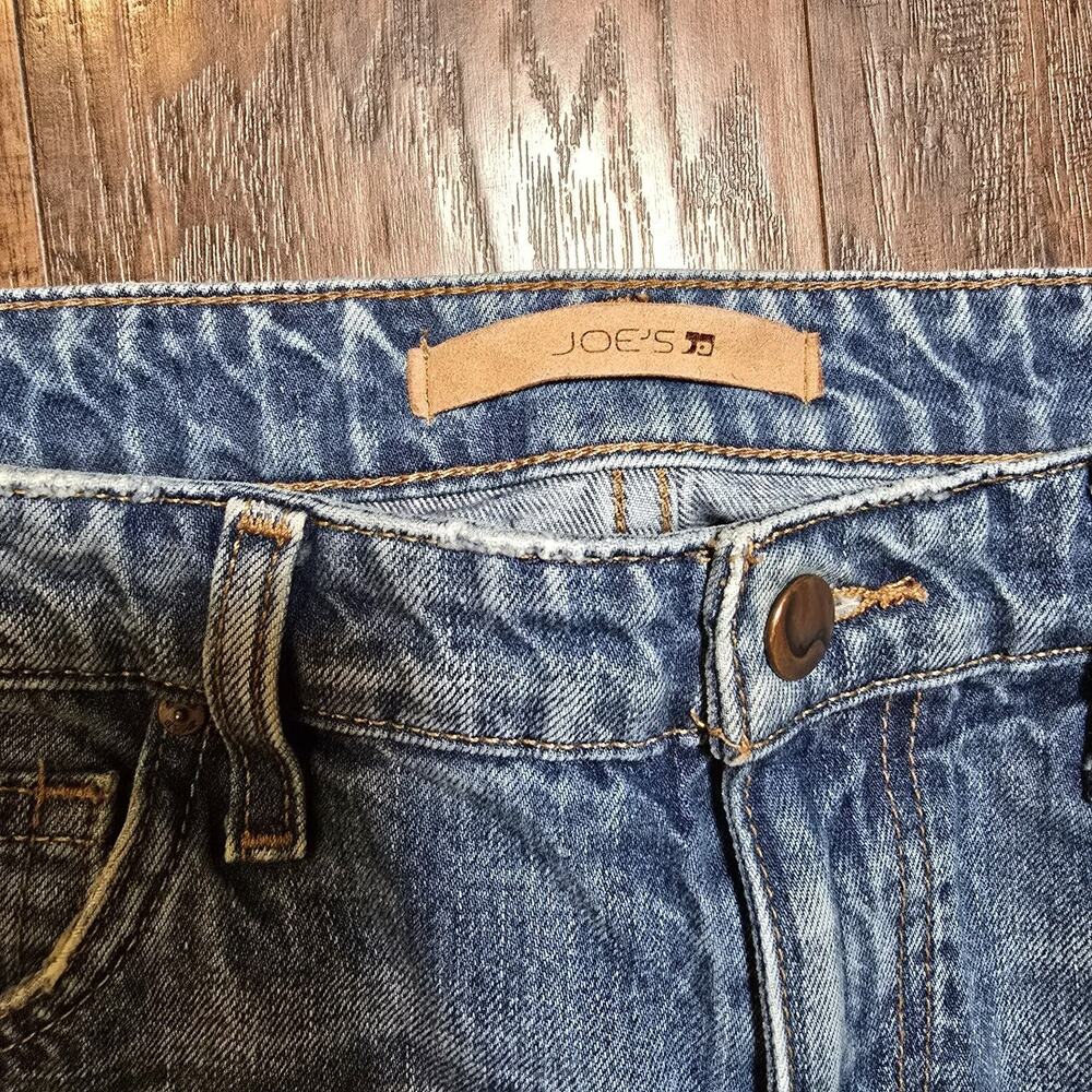 Joes Jeans 26 Blue Boyfriend Straight Ankle Distressed High Rise Stretch Destroy - Picture 6 of 11